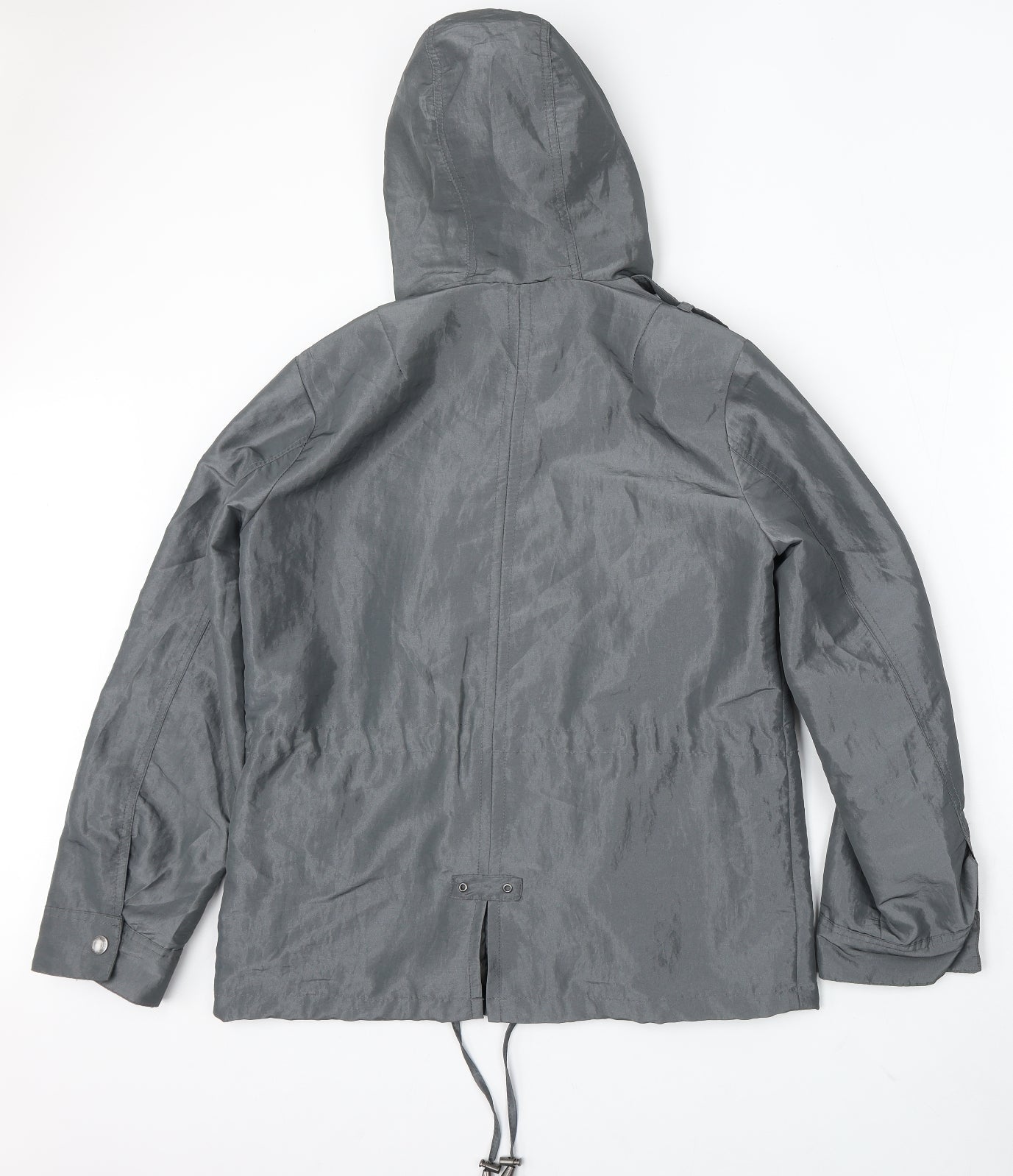 Debenhams Womens Silver Jacket Coat Size 12 Zip