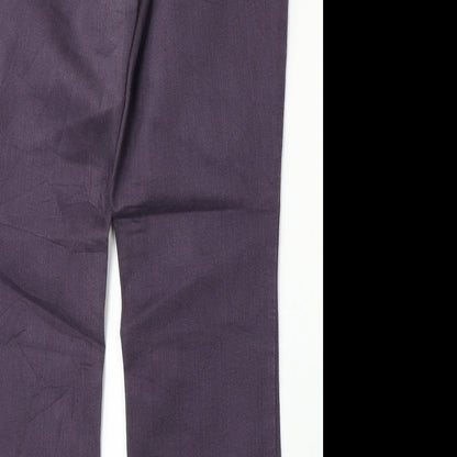 MAC Womens Purple Cotton Bootcut Jeans Size 36 L31 in Regular Button