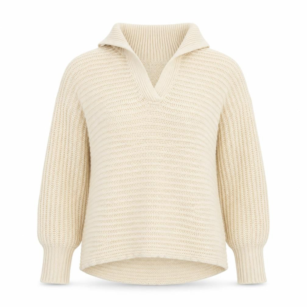 Missguided Womens Beige V-Neck Acrylic Pullover Jumper Size 8