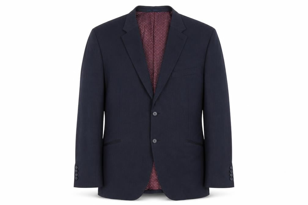 Brook Taverner Mens Blue Polyester Jacket Suit Jacket Size XL