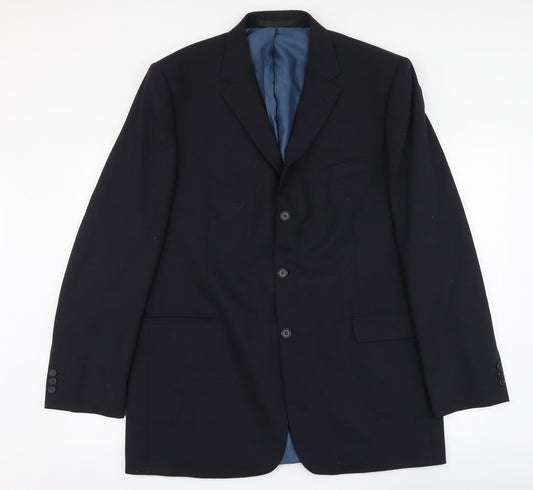 Marks and Spencer Mens Blue Polyester Jacket Suit Jacket Size 2XL
