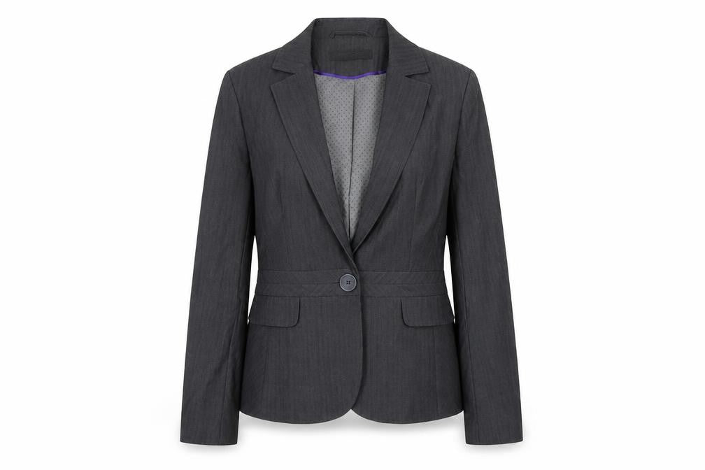 Dorothy Perkins Womens Grey Polyester Jacket Suit Jacket Size 12