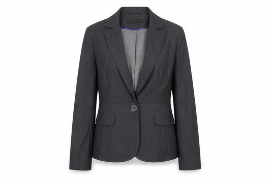 Dorothy Perkins Womens Grey Polyester Jacket Suit Jacket Size 12