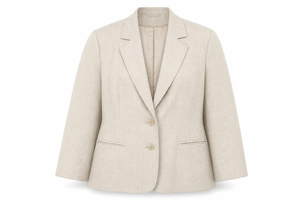Autonomy Womens Beige Polyester Jacket Suit Jacket Size 20
