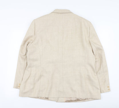 Autonomy Womens Beige Polyester Jacket Suit Jacket Size 20