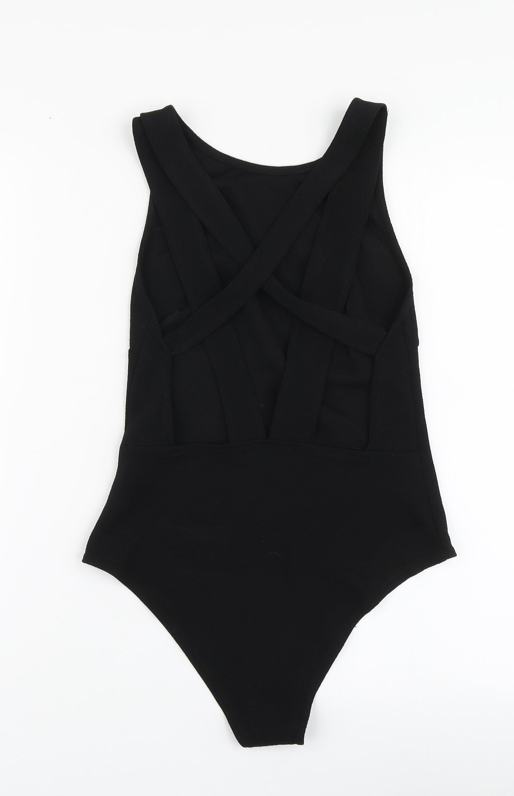 Daisy Street Womens Black Polyester Bodysuit One-Piece Size S