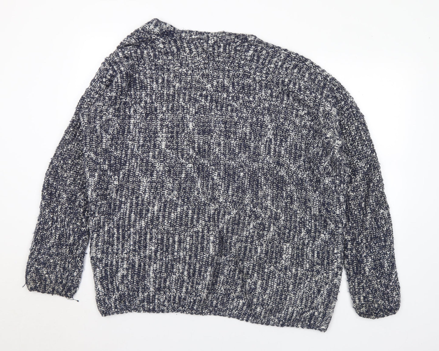 NEXT Womens Blue V-Neck Cotton Cardigan Jumper Size L