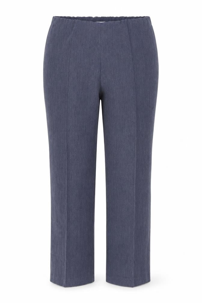 Classic Womens Blue Polyester Trousers Size 14 L27 in Regular