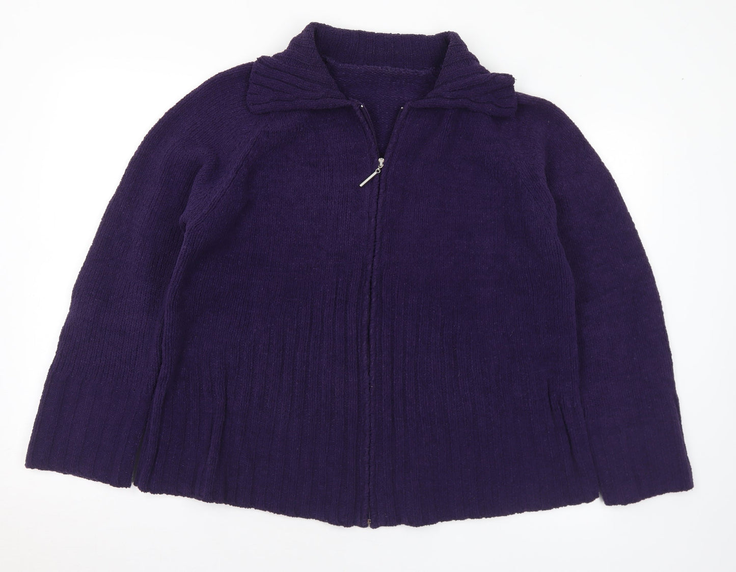 Preworn Womens Purple Jacket Size L Zip