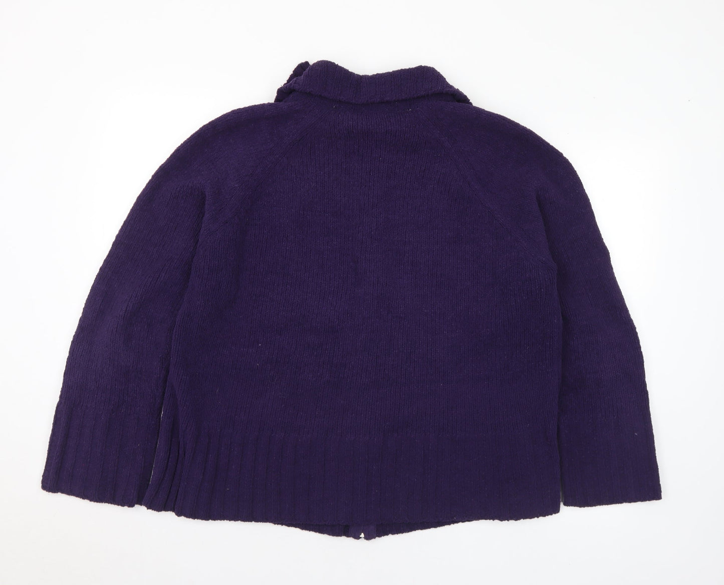 Preworn Womens Purple Jacket Size L Zip
