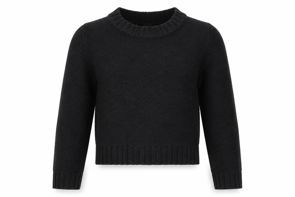 H&M Womens Black Mock Neck Cotton Pullover Jumper Size 10
