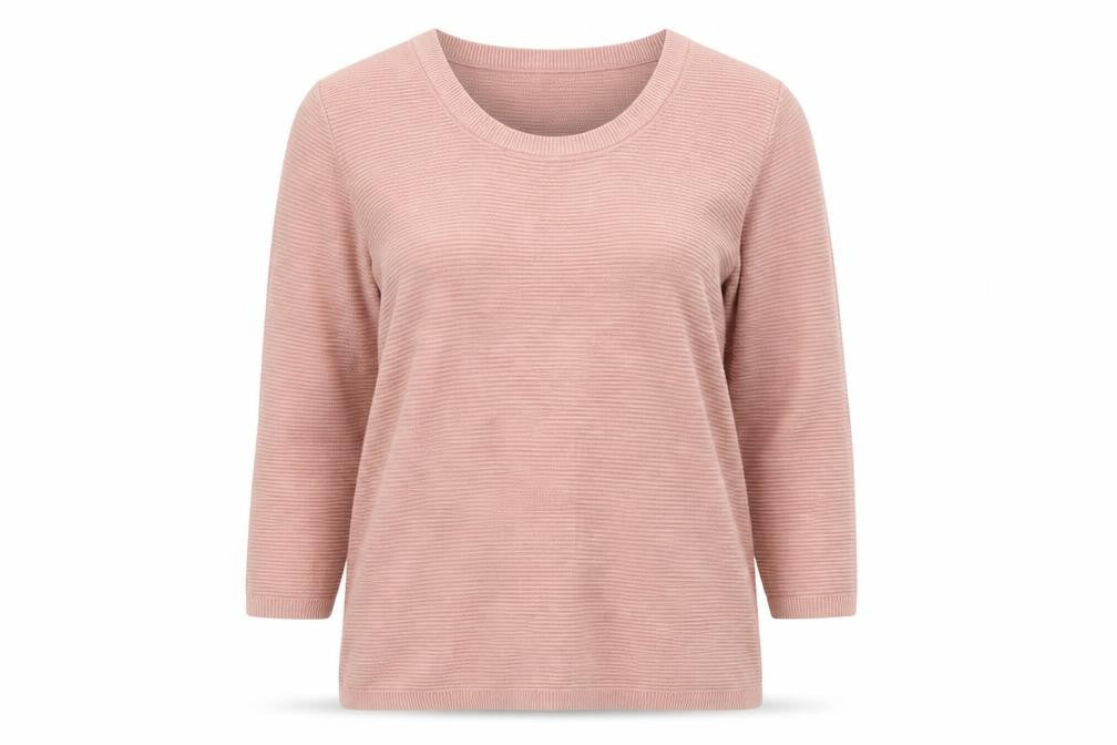 Stradivarius Womens Pink Scoop Neck Acrylic Pullover Jumper Size S