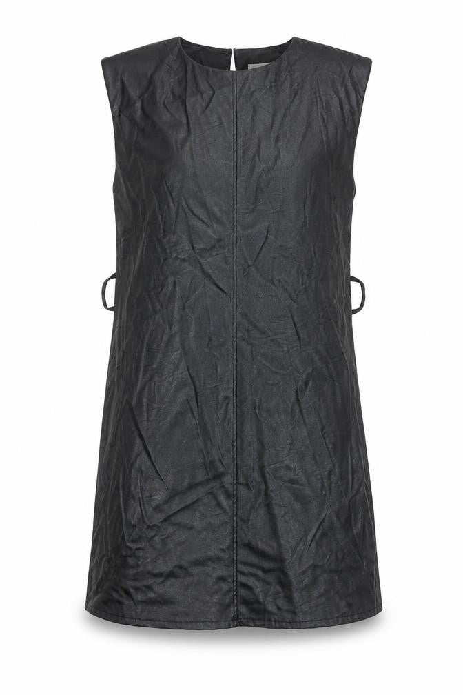 Love Womens Black Polyester A-Line Size M Round Neck