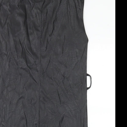 Love Womens Black Polyester A-Line Size M Round Neck
