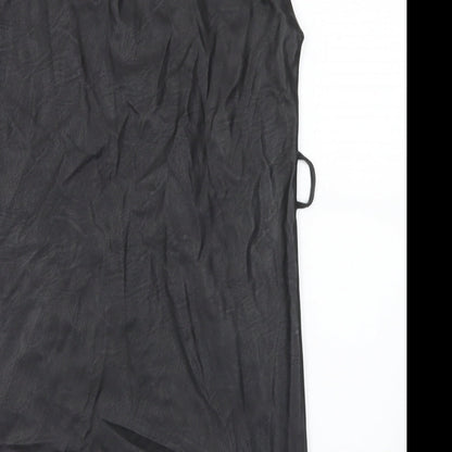 Love Womens Black Polyester A-Line Size M Round Neck