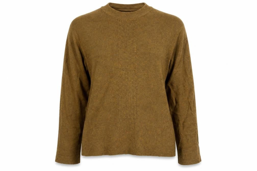 Warehouse Womens Brown Mock Neck Viscose Pullover Jumper Size 12