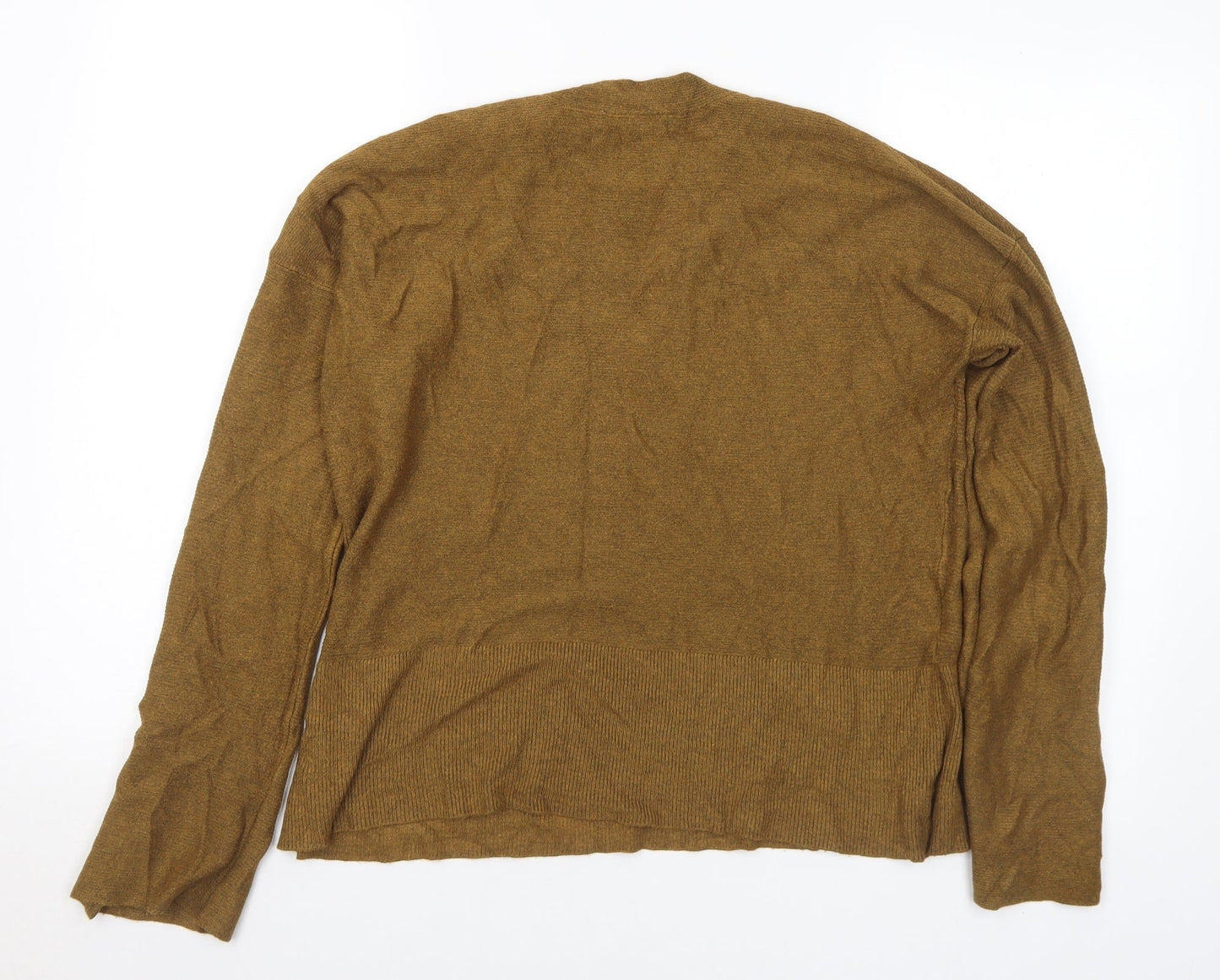Warehouse Womens Brown Mock Neck Viscose Pullover Jumper Size 12