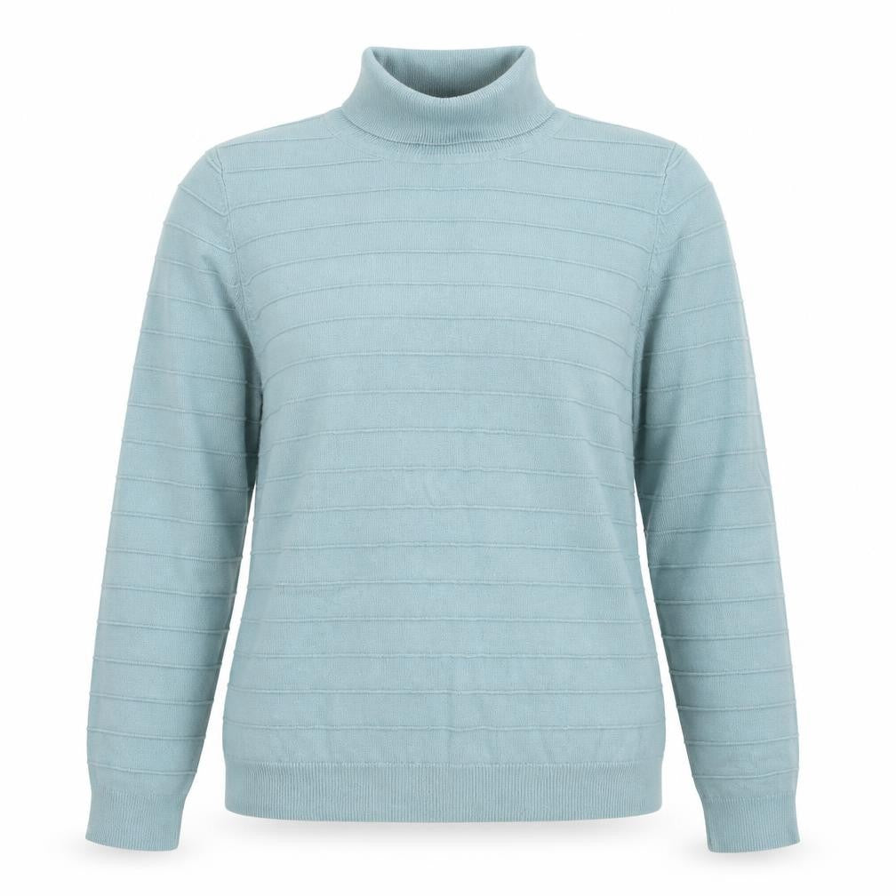 Bonmarché Womens Blue Round Neck Viscose Pullover Jumper Size S
