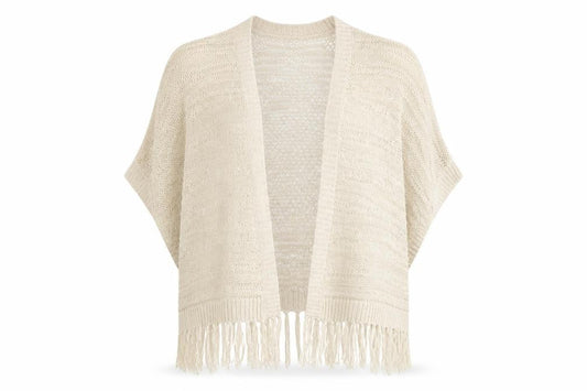 Matalan Womens Beige V-Neck Acrylic Cardigan Jumper Size S