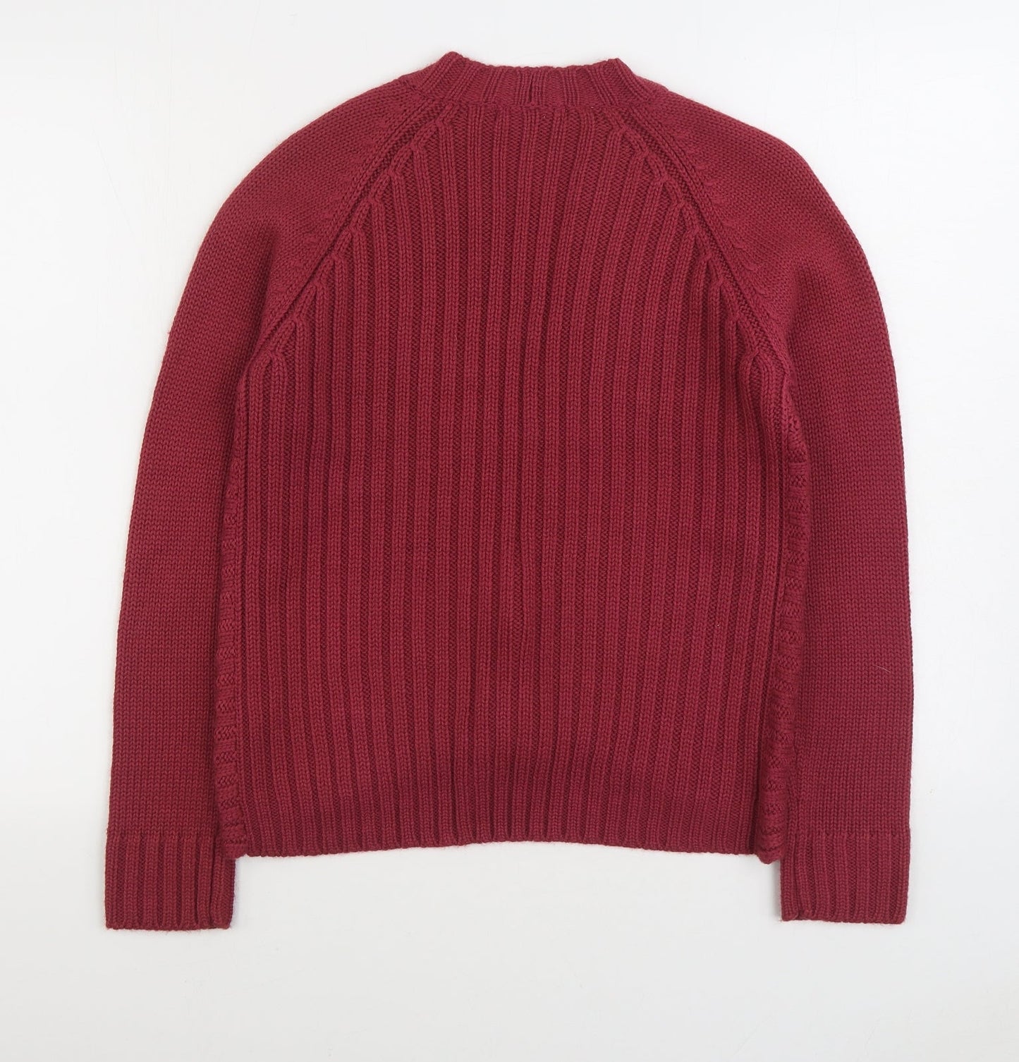 Fabrizo Womens Purple V-Neck Acrylic Pullover Jumper Size M
