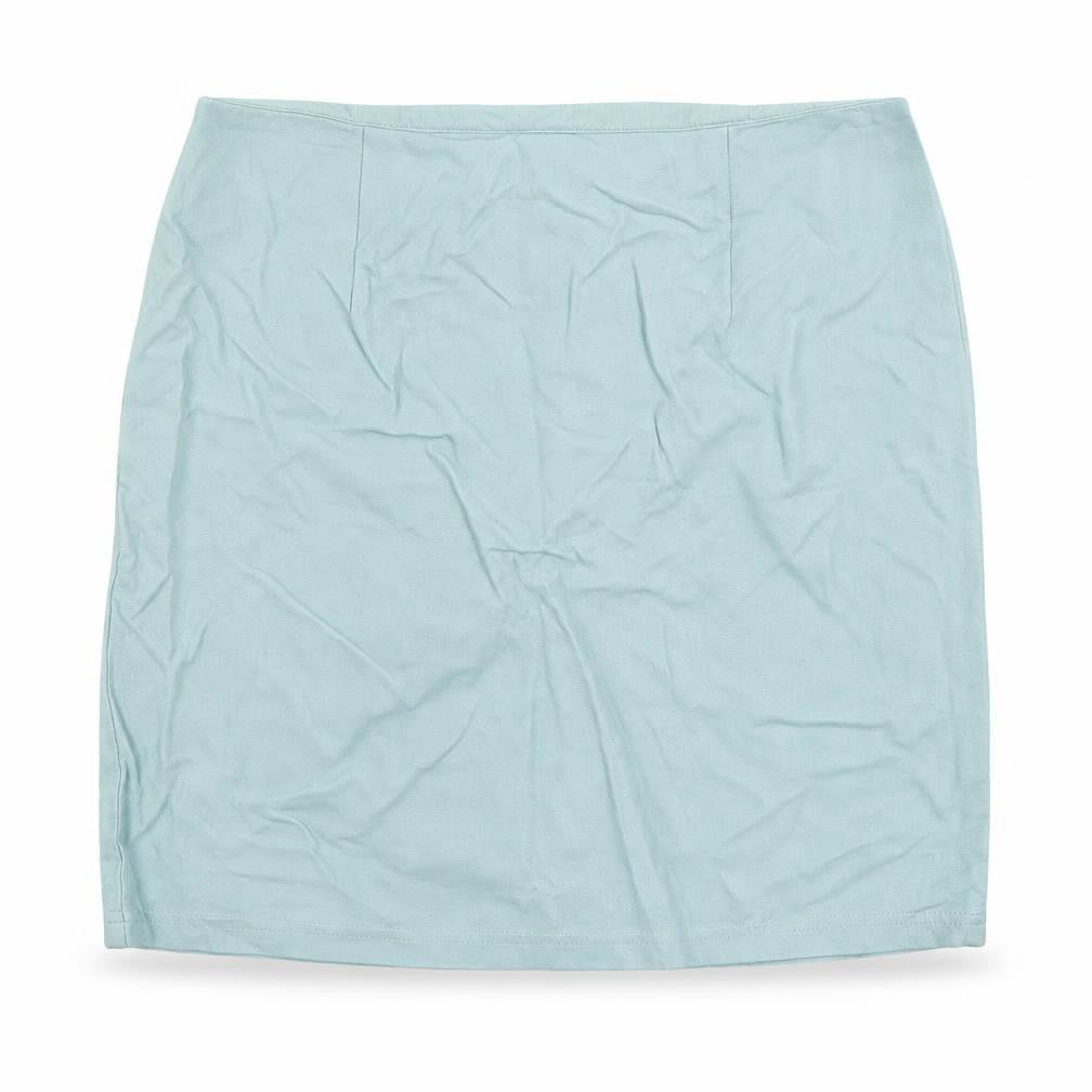 Primark Womens Blue Polyurethane A-Line Skirt Size 12 Zip