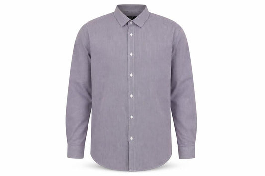 George Mens Purple Check Polyester Button-Up Size 44 Collared