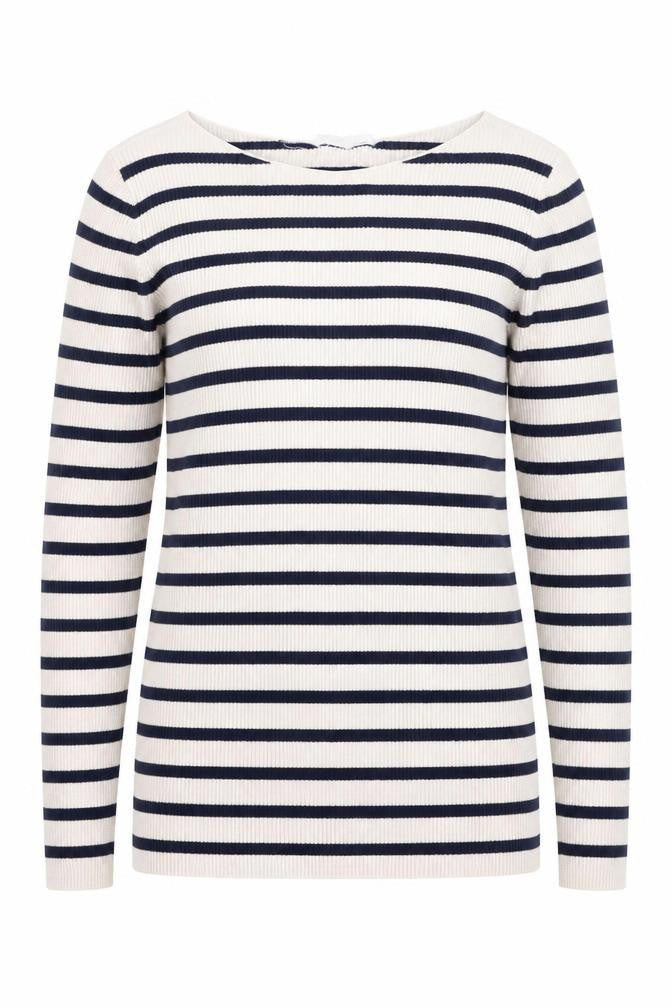 Gap Womens Pink Scoop Neck Striped Cotton Pullover Jumper Size M