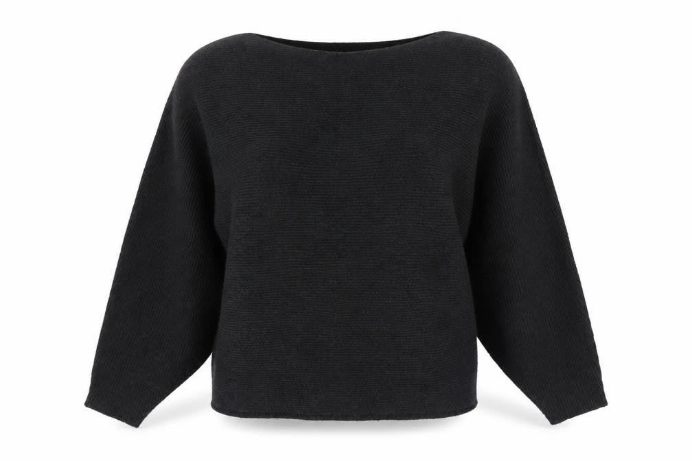 Zara Womens Grey Scoop Neck Viscose Pullover Jumper Size M