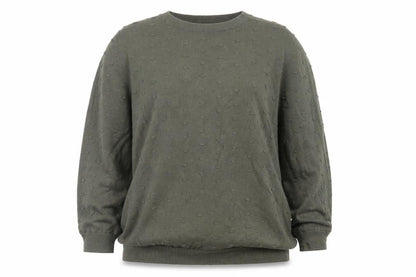 Tu Womens Green Crew Neck Cotton Pullover Jumper Size 14