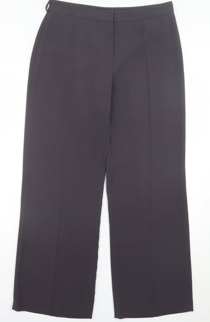 Principles Womens Purple Polyester Trousers Size 14 L30 in Regular Button