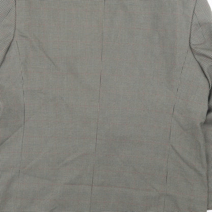 Savatini Mens Green Houndstooth Polyester Jacket Suit Jacket Size 44