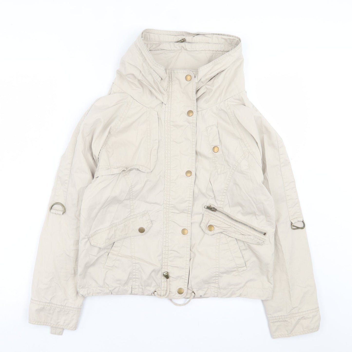 Dunnes Stores Womens Beige Jacket Size 10 Zip