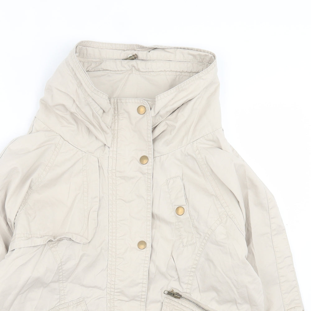 Dunnes Stores Womens Beige Jacket Size 10 Zip