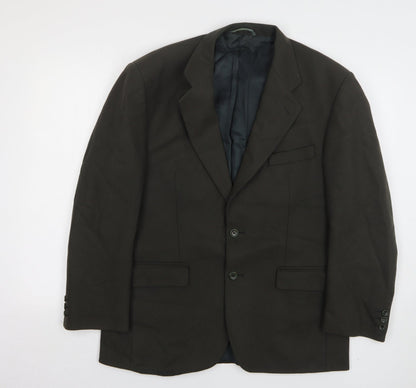 Preworn Mens Green Wool Jacket Suit Jacket Size 40