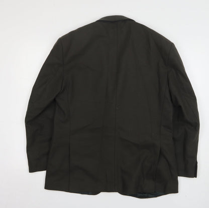 Preworn Mens Green Wool Jacket Suit Jacket Size 40