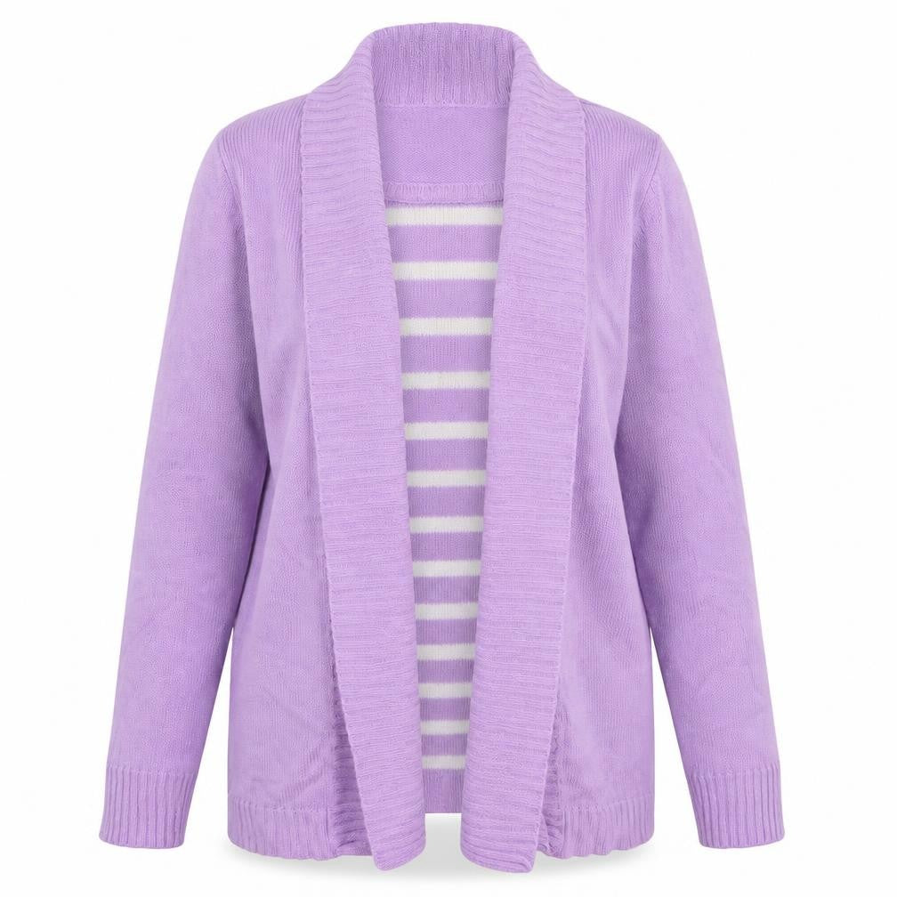 EWM Womens Pink Round Neck Striped Acrylic Pullover Jumper Size 10