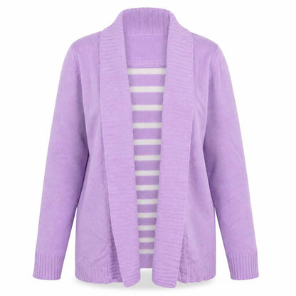 EWM Womens Pink Round Neck Striped Acrylic Pullover Jumper Size 10