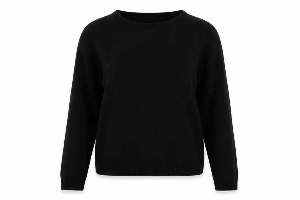 Primark Womens Black Round Neck Acrylic Pullover Jumper Size 10