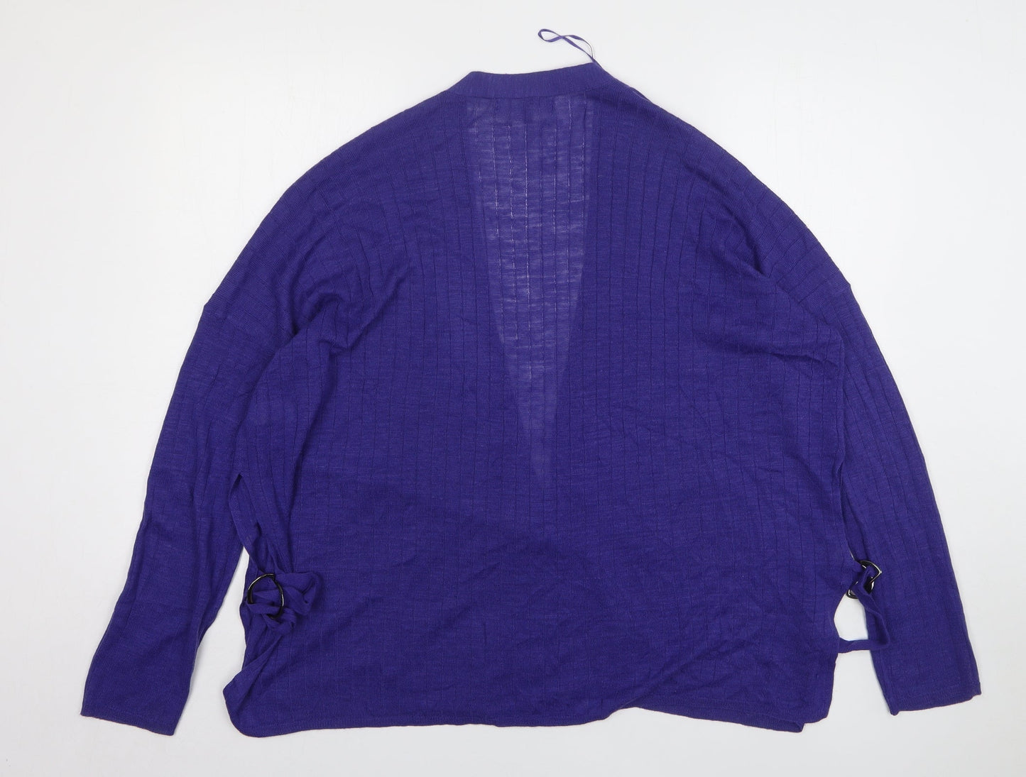 NEXT Womens Blue V-Neck Acrylic Cardigan Jumper Size L