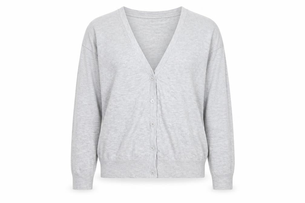 Atmosphere Womens Grey V-Neck Viscose Cardigan Jumper Size 12