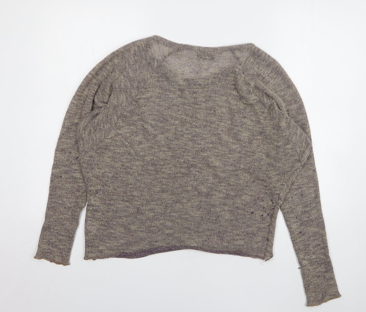 Topshop Womens Brown Round Neck Polyester Pullover Jumper Size 8