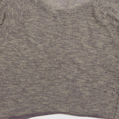Topshop Womens Brown Round Neck Polyester Pullover Jumper Size 8