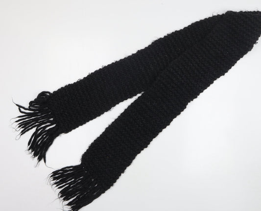 Preworn Womens Black Polyester Scarf