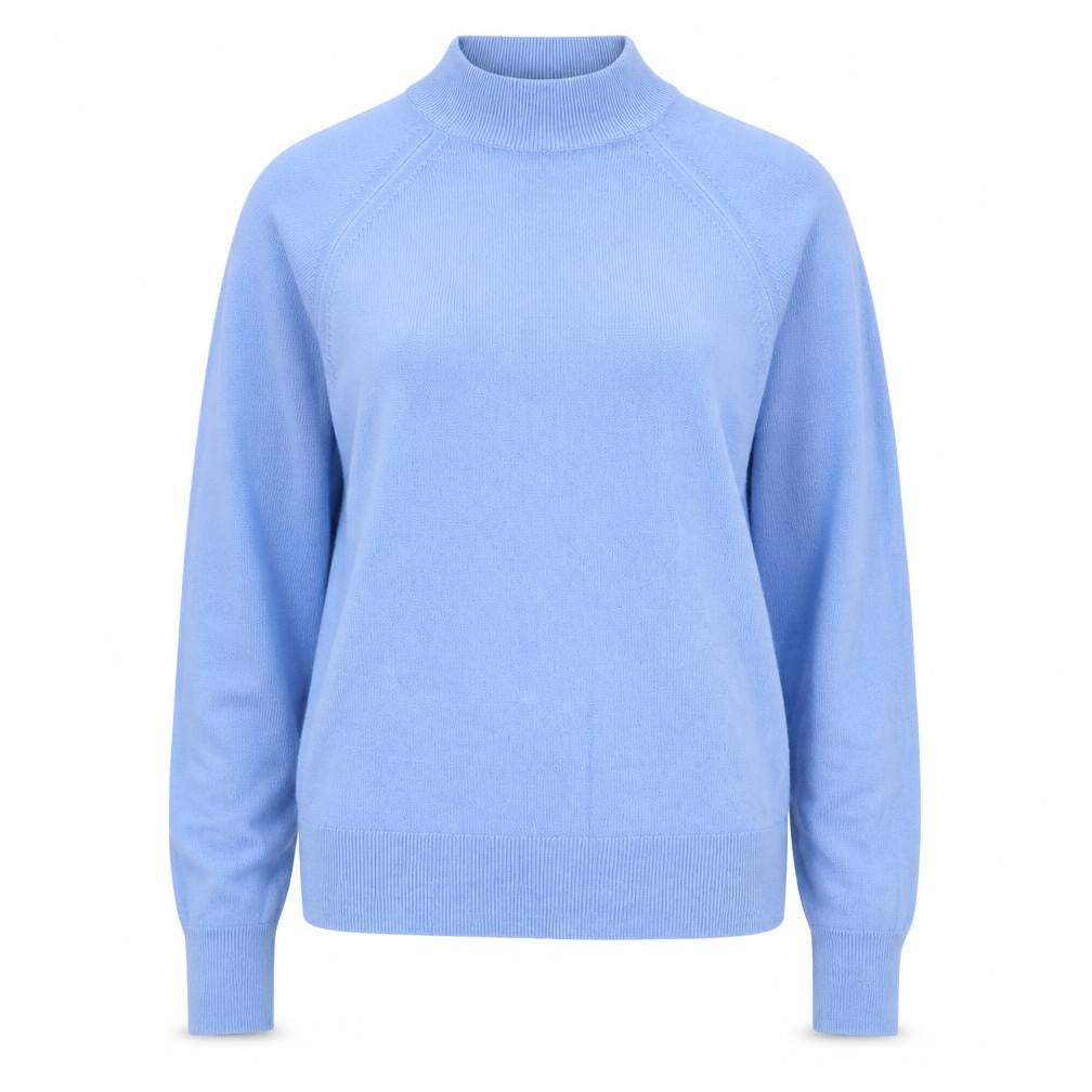Littlewoods Womens Blue High Neck Acrylic Pullover Jumper Size 12