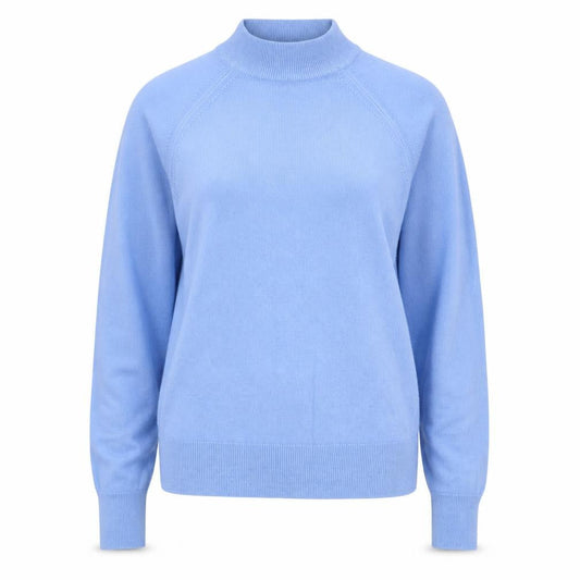 Littlewoods Womens Blue High Neck Acrylic Pullover Jumper Size 12