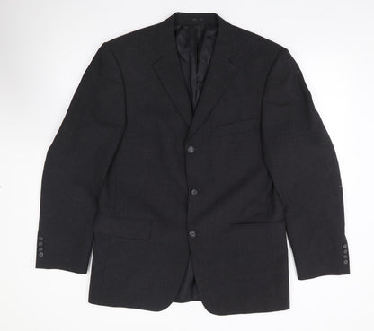 Armando Mens Grey Wool Jacket Suit Jacket Size 40