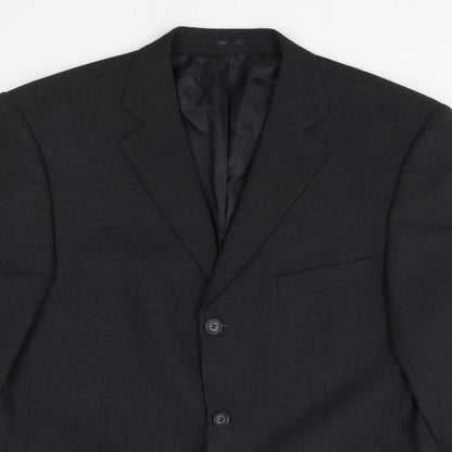 Armando Mens Grey Wool Jacket Suit Jacket Size 40