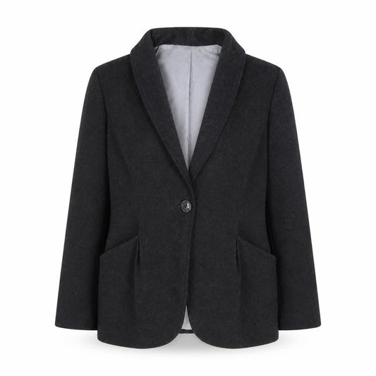 Louis Charles Womens Grey Wool Jacket Suit Jacket Size 12