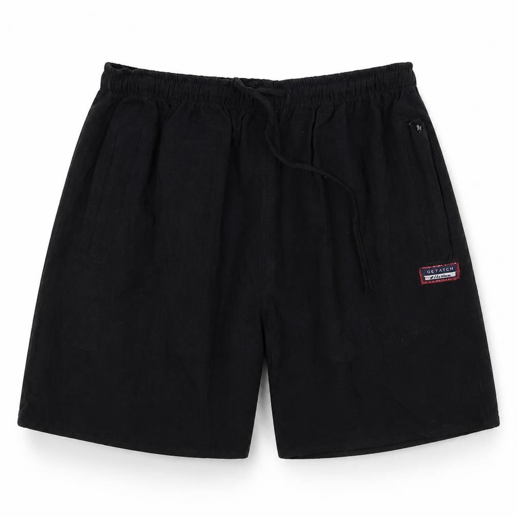 Get Rich Womens Black Polyester Sweat Shorts Size M L9 in Regular Drawstring