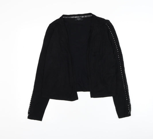 Matalan Womens Black Square Neck Viscose Cardigan Jumper Size M